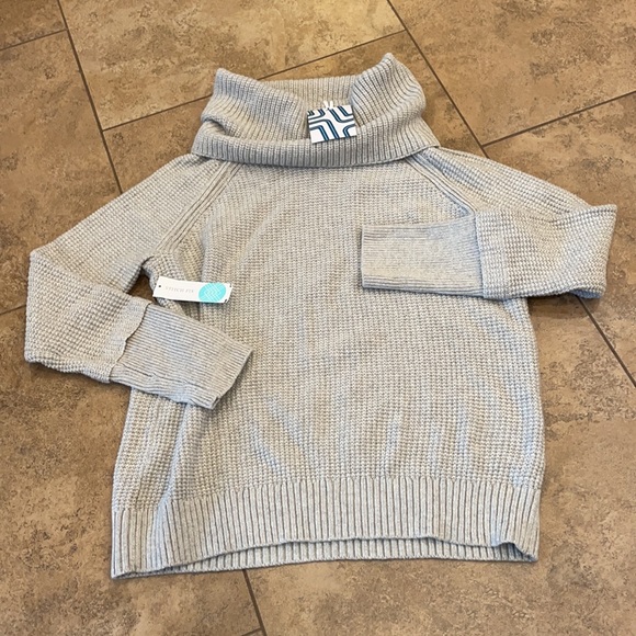 Market & Spruce Sharon Cowl Neck Waffle Stitch Pullover in Light Grey XL NWT - Picture 5 of 10